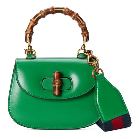 green boa gucci|Gucci Bamboo 1947 super mini bag in pale green .